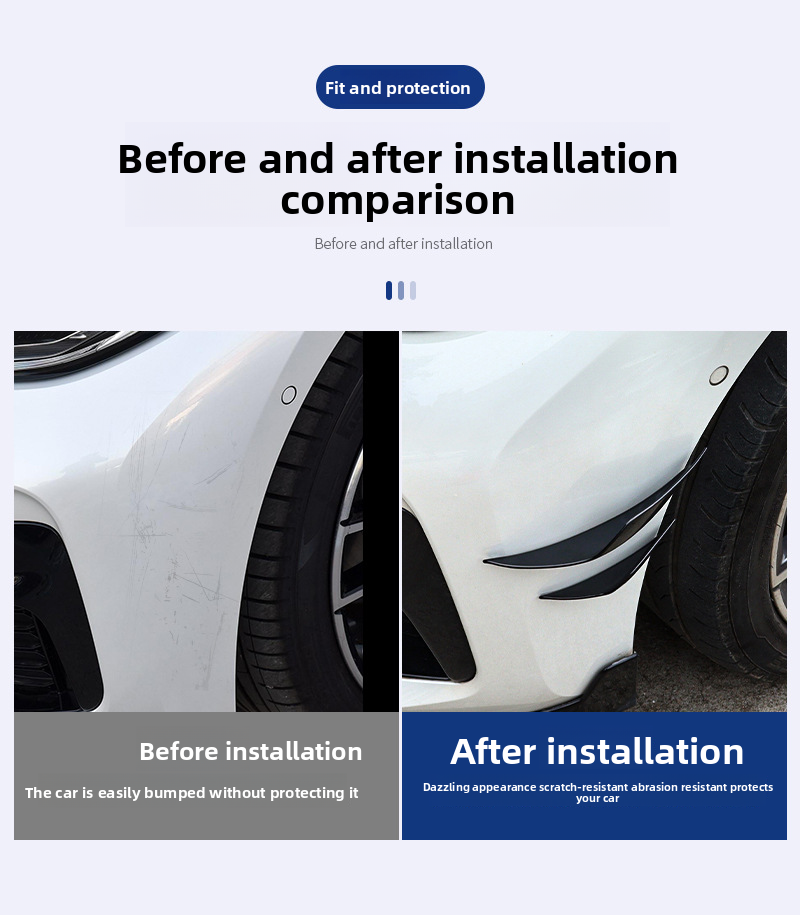 Car Accessories Modified Bumper Carbon Fiber Pattern Extended Universal Spoiler Anti-collision Strip Large Surround Wind_voghion.com