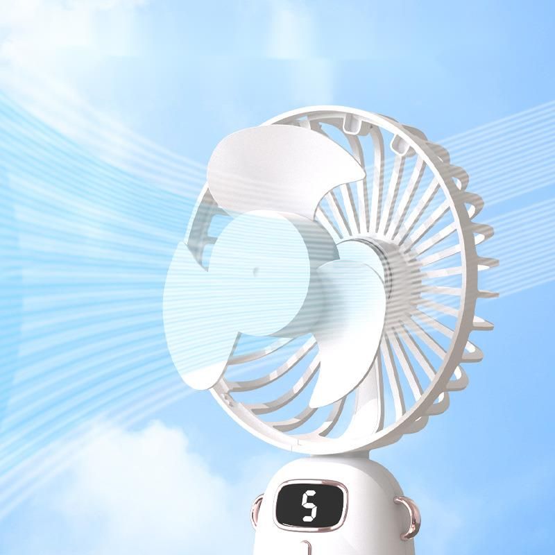 Novo mini ventilador elétrico portátil USB portátil dobrável com display digital para aromaterapia e presente para estudantes_voghion.com
