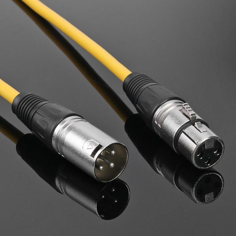 10 m XLR 3-nastainen kaapeli uros-naaras suojattu mikrofonin jatkokaapelit johto johto linja musta mikrofonille_voghion.com
