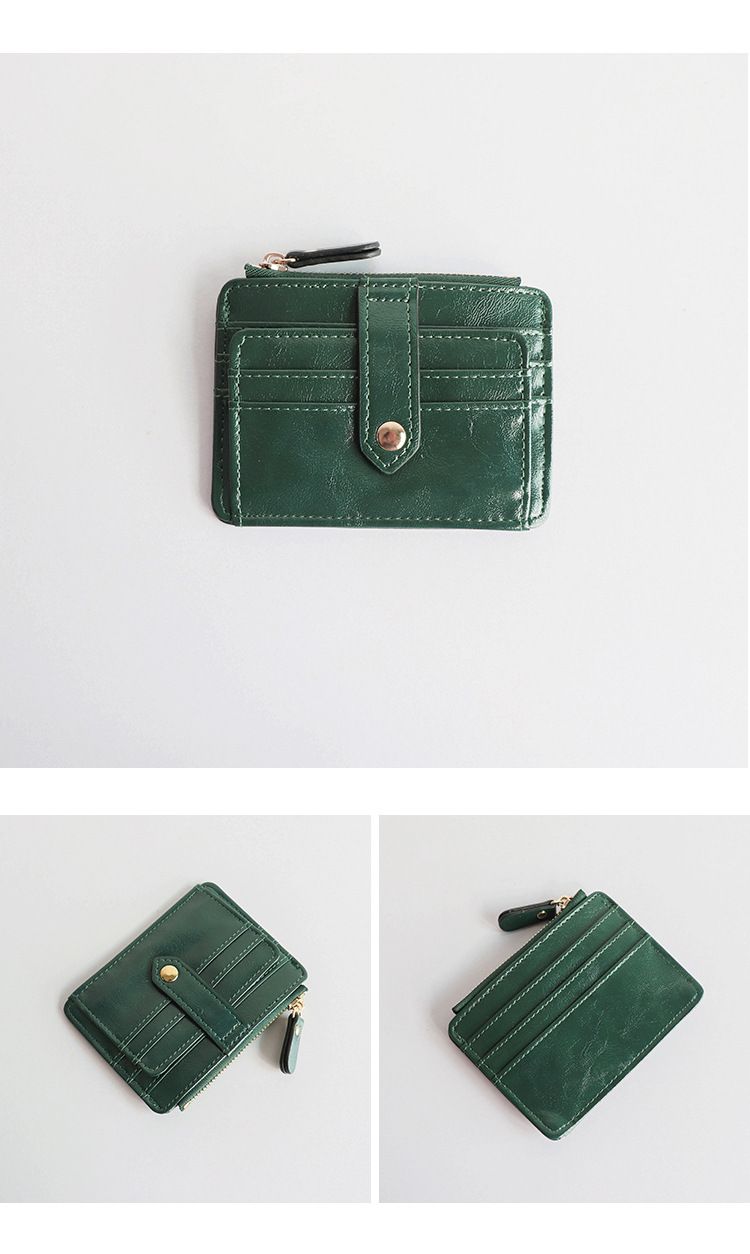 Wallet Short Card Bag Zipper Small Coin Wallet Earphone Storage Bag_voghion.com