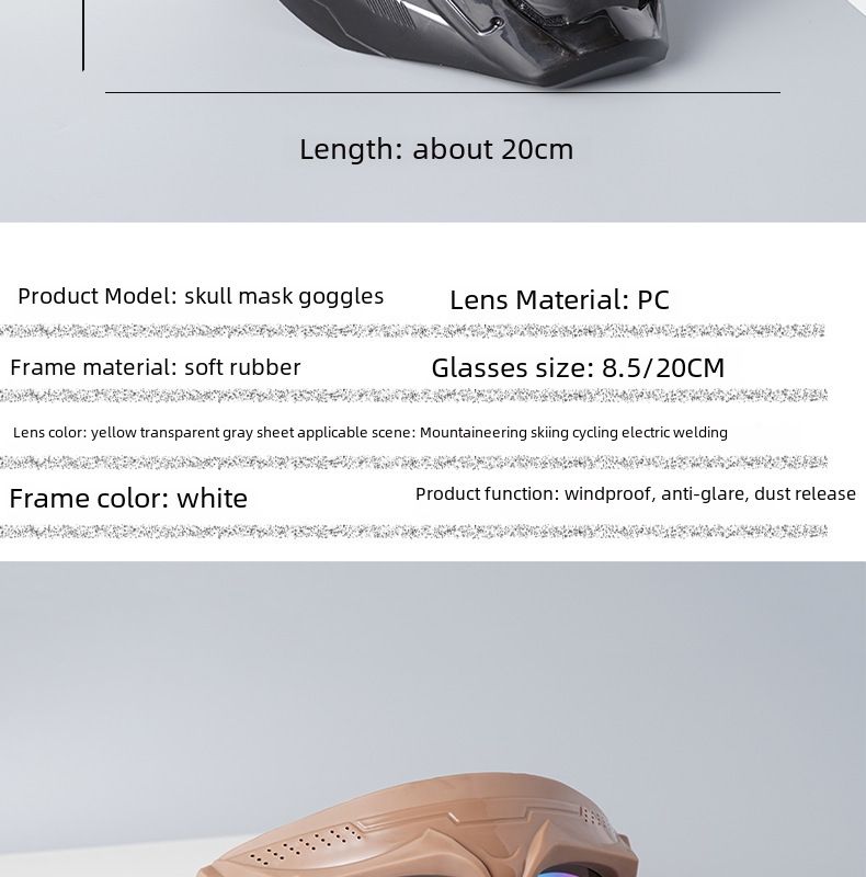 Cycling Eyewear New Goggles Mask Skull Head Motocross Outdoor Sports Riding Wind And Sand Goggles Tactical Mask_voghion.com