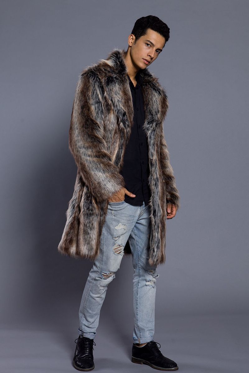 Herrenbekleidung Pelzmantel Herbst und Winter neuer Stil ganzer Nerzanzugmantel dick warm große Größe lockerer Freizeitmantel_voghion.com