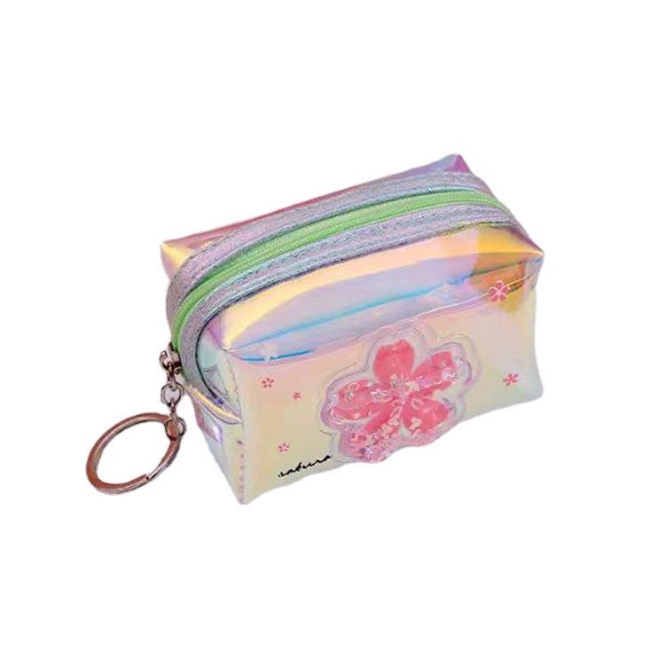 Porte-monnaie pour femme coréen mini compact à main simple et mignon, style stagiaire/célébrité, fermeture éclair transparente, petit modèle_voghion.com
