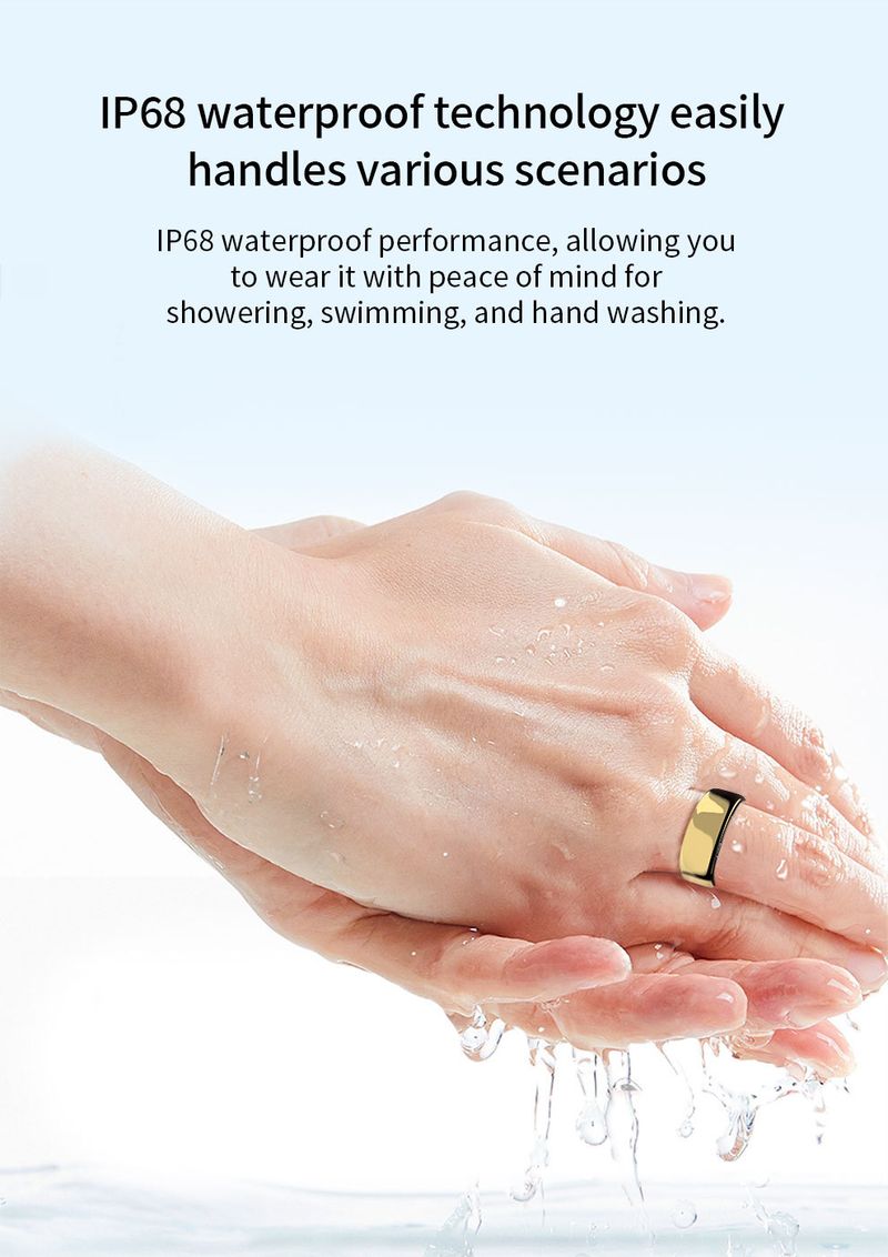 Smart-Ring für Herrenschmuck, Gesundheitsmanagement, Herzfrequenz, Blutsauerstoff, Schlafüberwachung, IP-wasserdichter Ring, Multisport_voghion.com