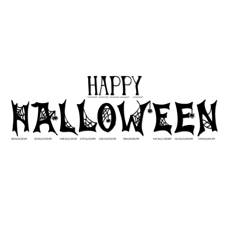 3D Helovīna PET Bat Ghost BOO sienas uzlīme Logu garāžas dekorēšanai liela sienas uzlīme_voghion.com