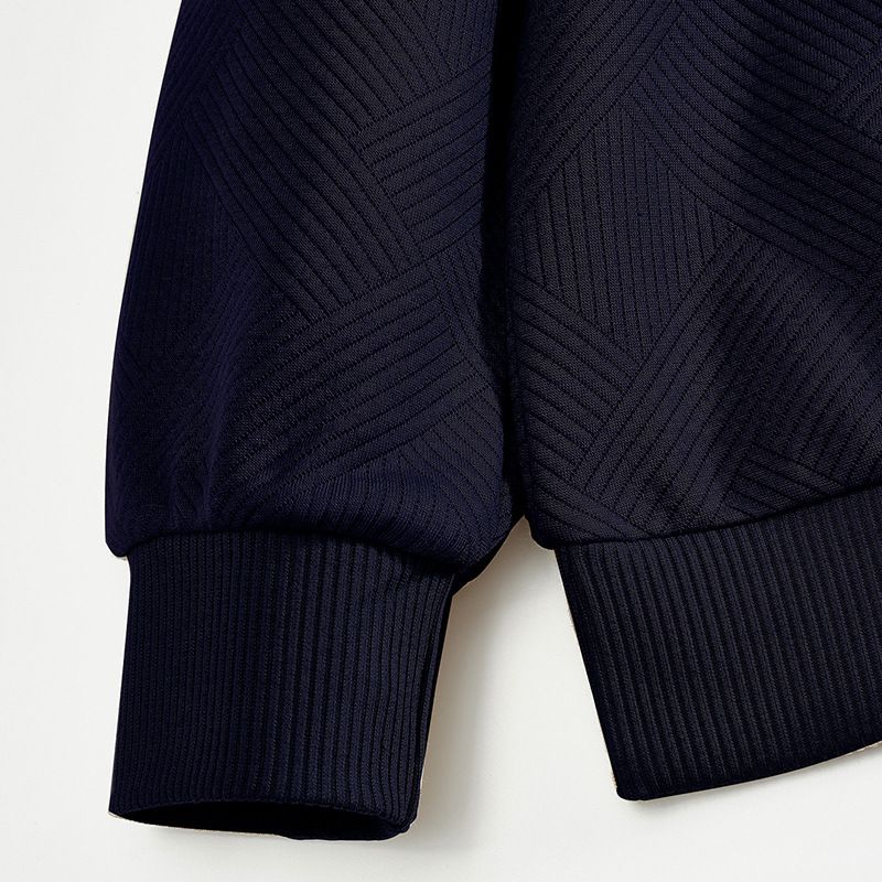 Herrenbekleidung Herbst und Winter schwerer Jacquard langärmeliger Reversreißverschluss lockerer Freizeitpullover für Herren_voghion.com