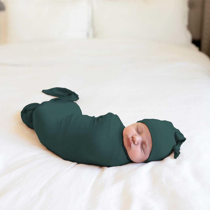 Lot de 2 écharpes de couleur unie pour bébé, chapeau à tirer, ensemble de 2 pièces, grande taille, écharpe pour nouveau-né, chapeau fœtal, accessoire de photographie, couverture d'emballage_voghion.com