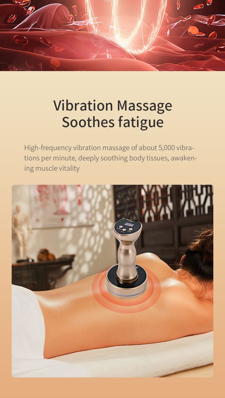 Massaggiatore Meridiano Wireless Strumento Raschiante Massaggio Vita Vibrazione Olio Essenziale Spazzola Ricaricabile SPA_voghion.com