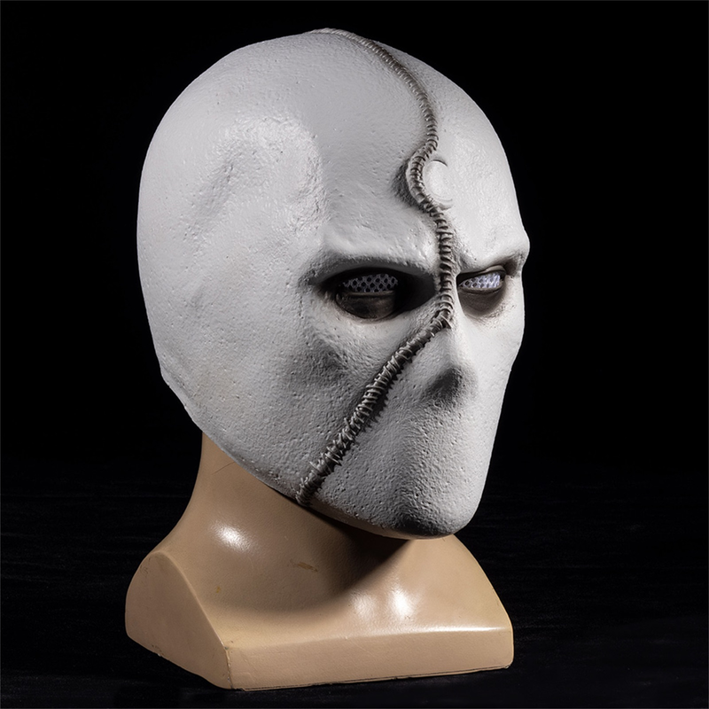 Jinleiou Add Ambient Face Cover High Simulation Emulsion LED Light Moon Knight Face Headgear Souvenir Supplies_voghion.com