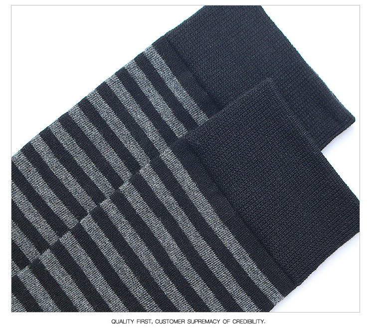 Men's Stockings Large Striped Solid Color Business Trend Autumn and Winter Men's Stockings_voghion.com