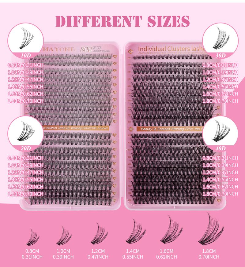 Beauty Essentials Diy Segmented Messy Exaggerated 8-18mm Large Capacity D Volume Eyelash Eyelash Suit_voghion.com