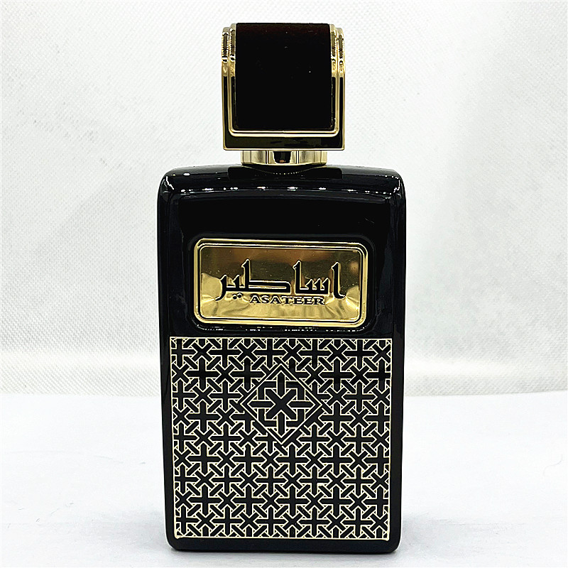 Nueva funda de cuero ASATEER negra, ambiente de alta gama, perfume árabe de Oriente Medio, estilo único, perfume popular_voghion.com