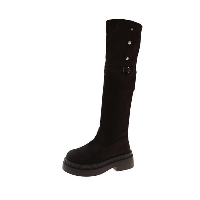 Platform Long Women 2025 Autumn Winter New Two-Way Fold Over Knee Slimming High Tube Riding Boots_voghion.com