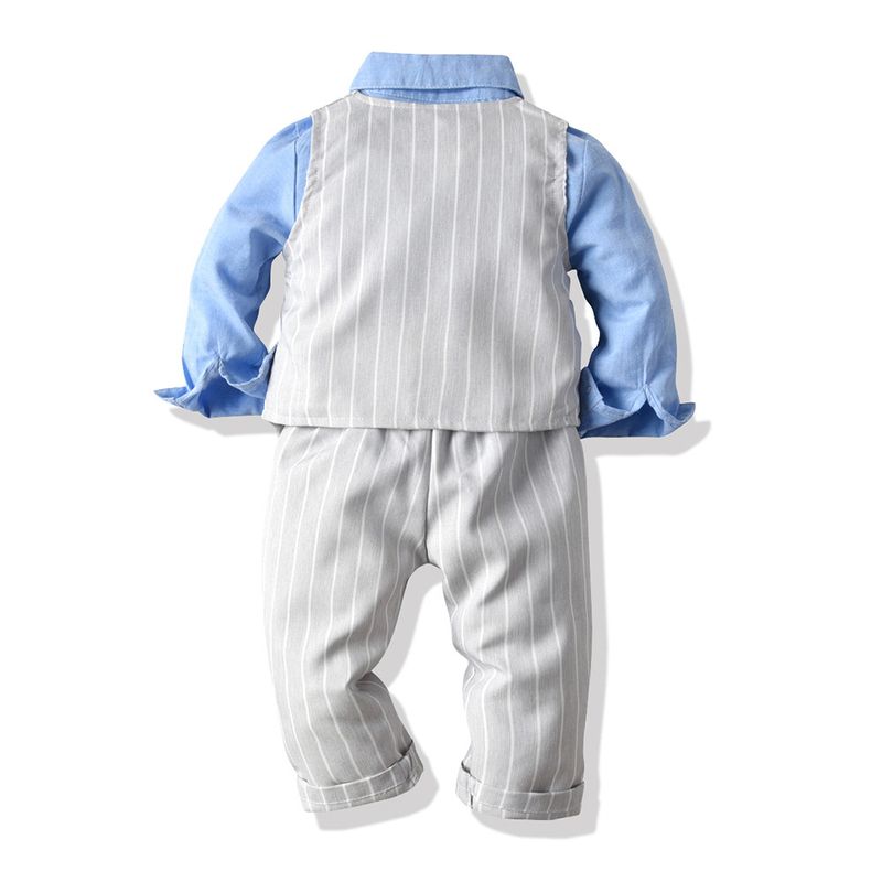 Kinderkleidung Herbst Kinderkleidung Kinder Langarmhemd Weste dreiteilige Leistungskleidung Jungenkleidung_voghion.com