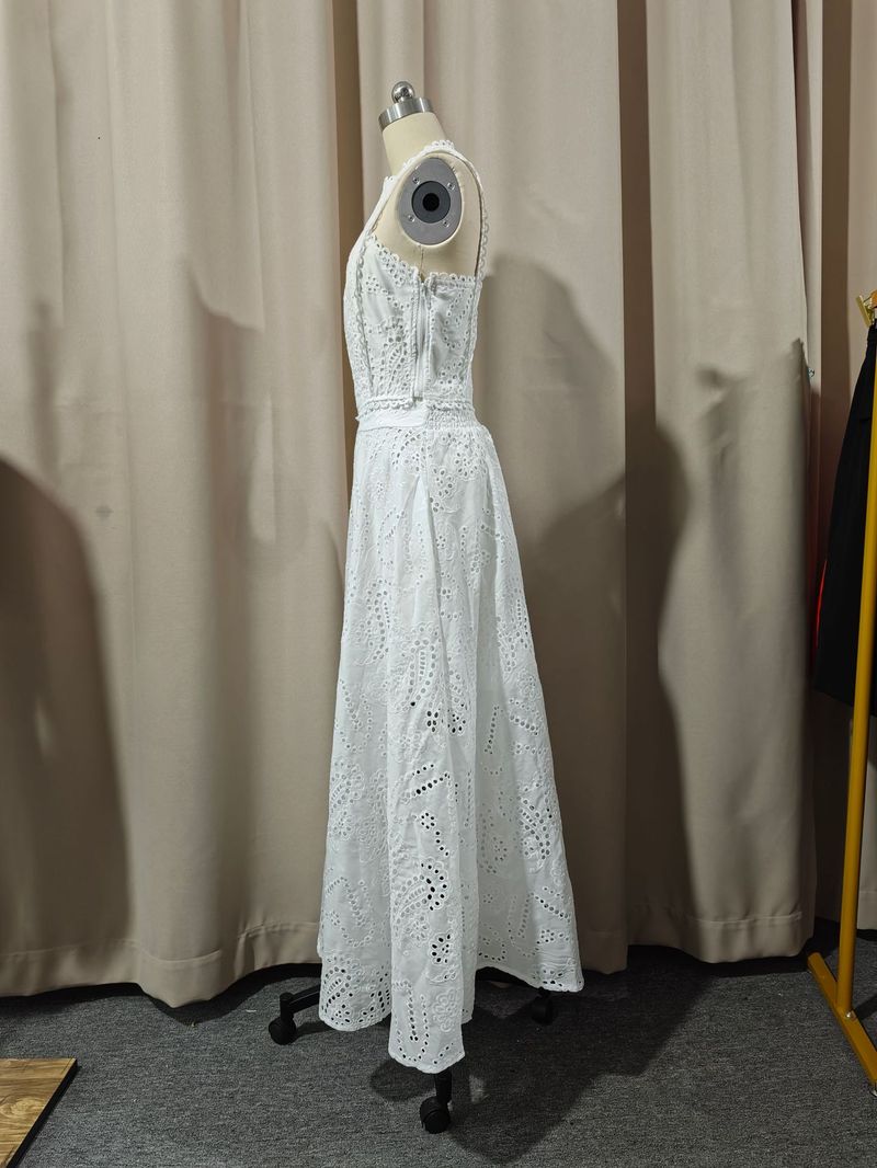 Women's Clothing Casual Fashion Sleeveless Pocket Long Skirt Dress Two Piece Suit_voghion.com