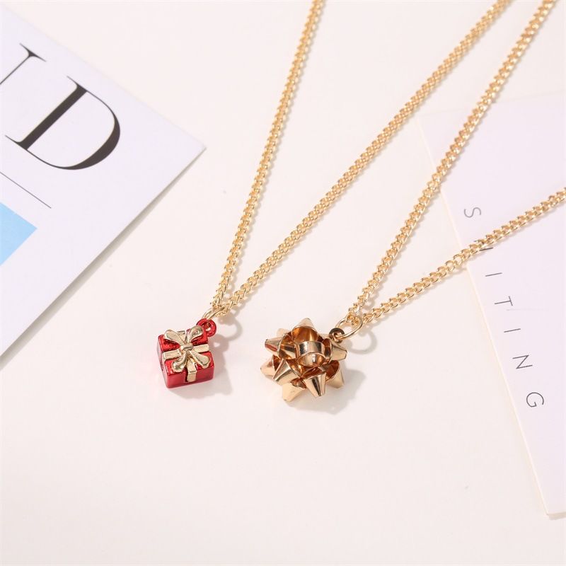 Weihnachten Mode Halskette Schneeflocke Krücke Weihnachten Baum Tropfen Öl Halskette Festliche Festival Geschenk Spot_voghion.com