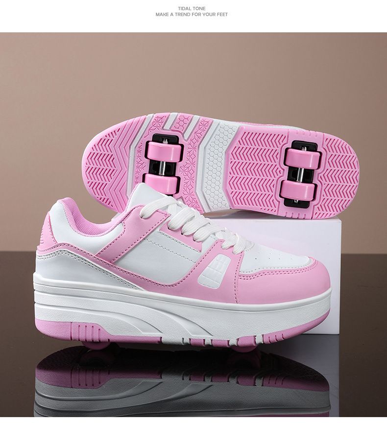 Grenzüberschreitender E-Commerce Heelys Rollschuhe mit vier Rädern für Mädchen, Schrumpfschuhe für Erwachsene mit Rädern, Hersteller-Spot-Charge_voghion.com