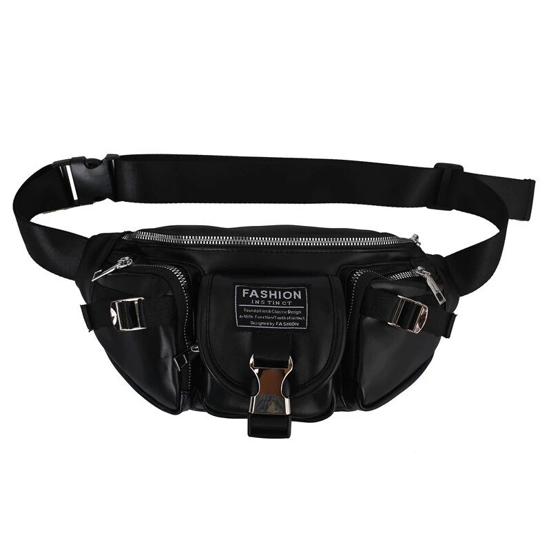 Brand Waist Bags For Young Boy Casual Chest Bag Leather Mulit-Pocket Fashion Sport Leisure Male Fanny Pack Men688_voghion.com