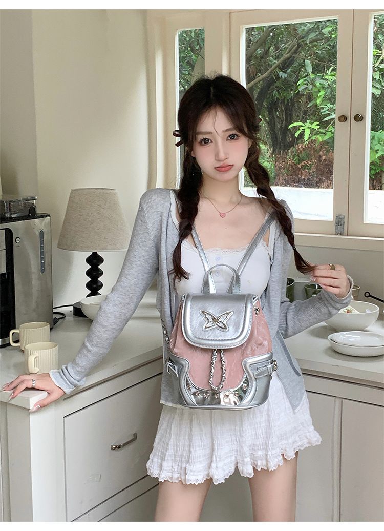 Commuter Fashion Backpack Versatile Chain-Strap Backpack 2025 Fall/Winter New_voghion.com