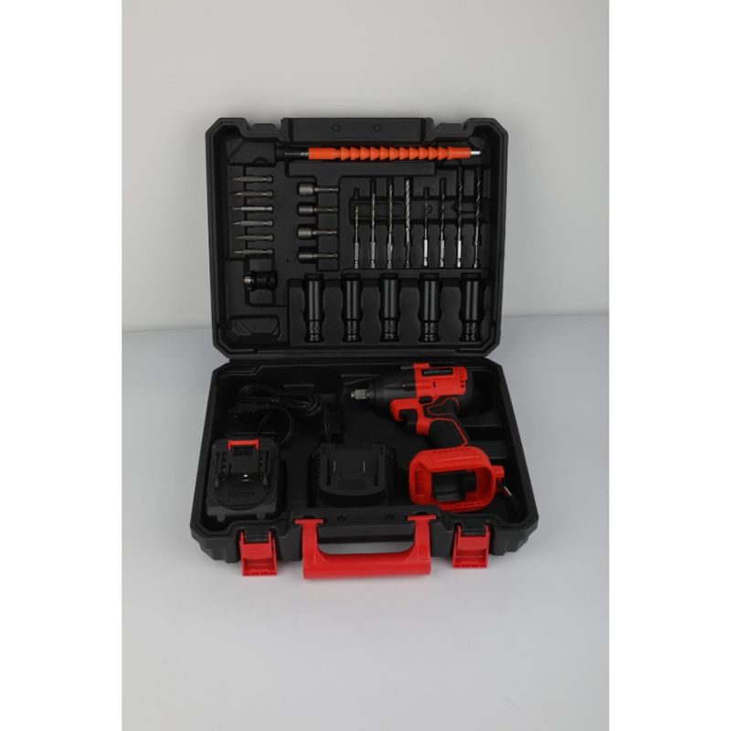 With Cordless Wrench A 48V Drill Portable Piece Accessories Drill Impact Wrench Kit Brushless Cordless Batteries Impact Kit One_voghion.com