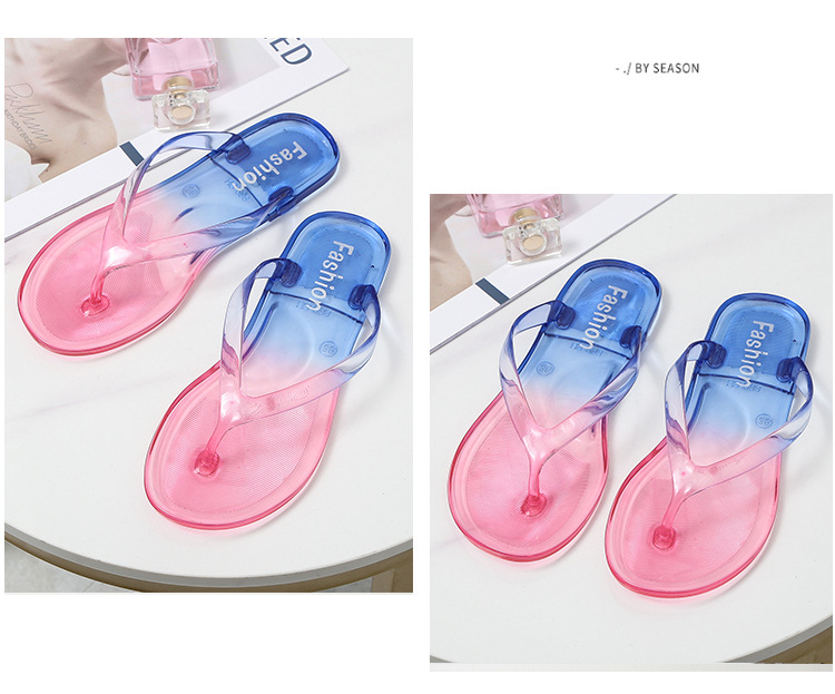 Kaks kalasabamustriga sussi naiste suviseks moeks uued gradientvärvi rannakristallkingad sirged_voghion.com