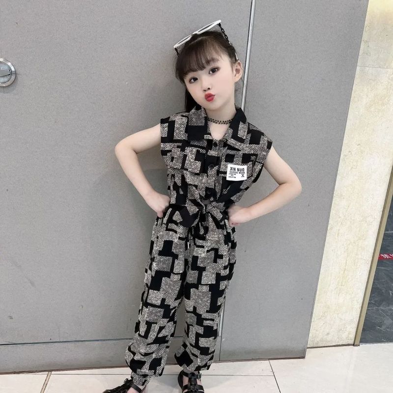 Kız Çocuk Seti Orta Çocuklar 5 Yaş 8 Çocuk Moda Pantolon Labirent Seti_voghion.com