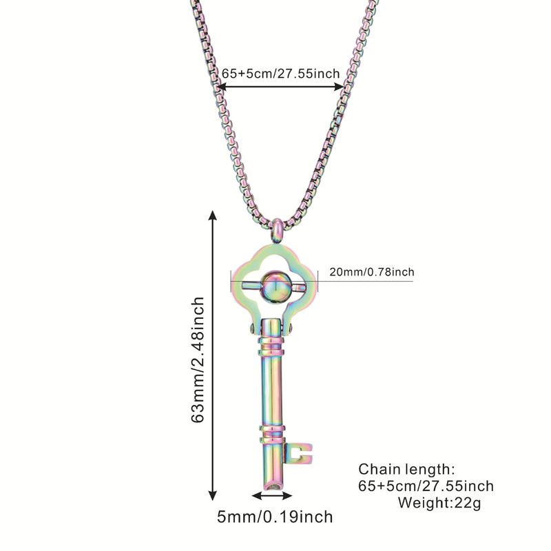 Mindfulness Key Necklace With Breathing Whistle – Anxiety Relief & Stress Reduction Jewelry Stainless Steel Pendant With Adjustable Chain_voghion.com