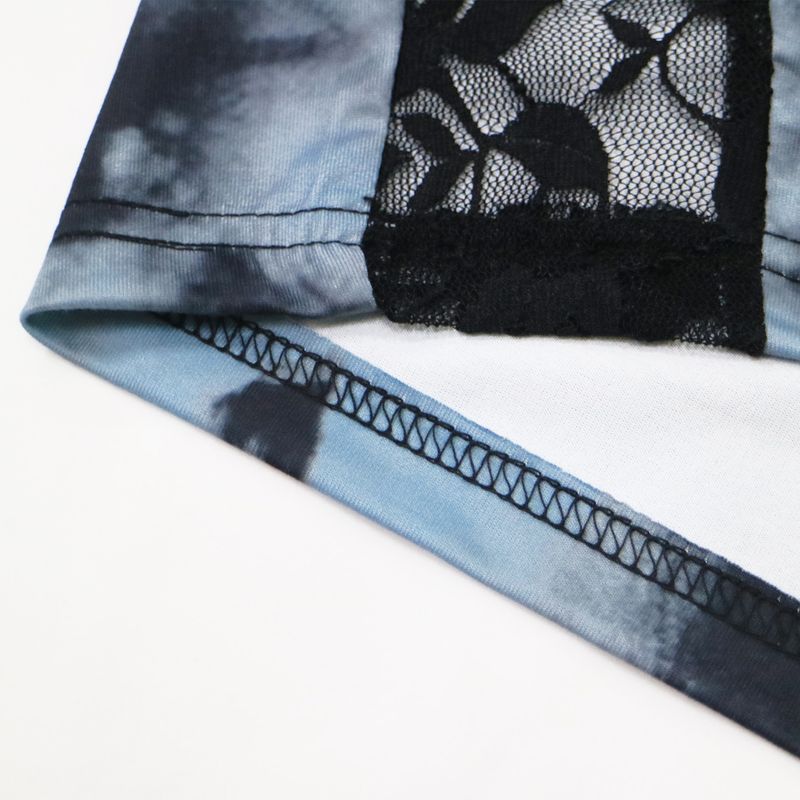 pantaloni corti sexy taglie forti in pizzo trasparente patchwork casual pantaloncini tuta_voghion.com