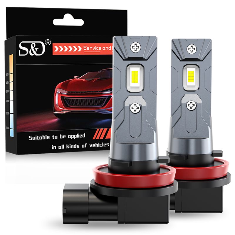 Fari a LED Canbus H8 H9 H11 20000LM H16JP 9005 HB3 9006 HB4 LED 1:1 Mini Lampada 3570 CSP Lampadine per fari auto 6000K 12V_voghion.com