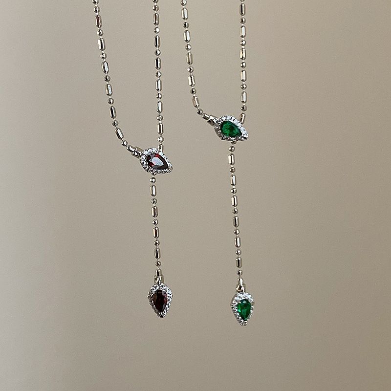 Minimalist Diamond Studded Snake Necklace For Women, Niche Fashion Design, Collarbone Chain, Versatile Temperament,_voghion.com