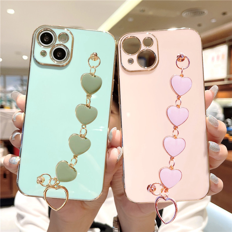 Hart Polsbandje Zachte Siliconen Telefoon Case Voor Xiaomi Redmi Note 10 pro 10s Plating achterkant Redmi Note 8 7 note9 9t 9A _voghion.com