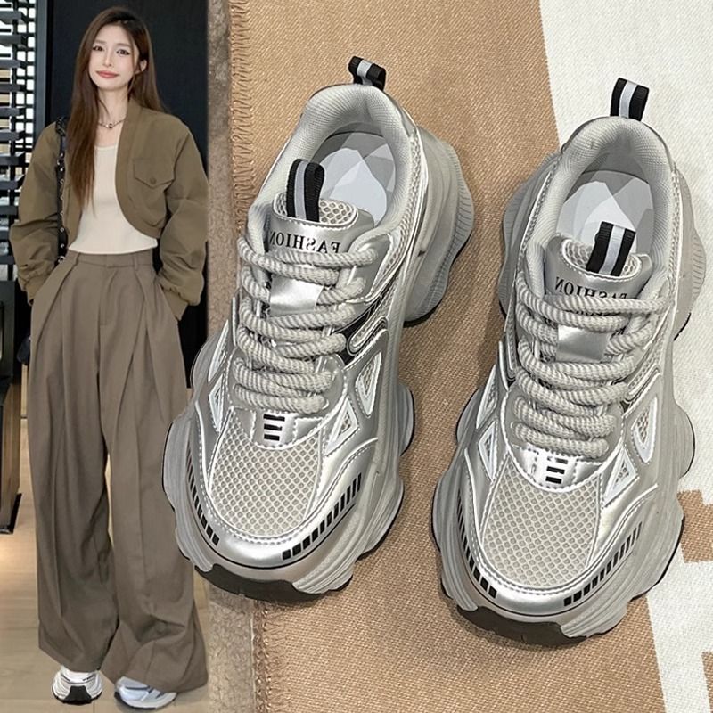 Été nouveau fond épais augmentation maille respirante tout avec des chaussures de loisirs de sport légères_voghion.com