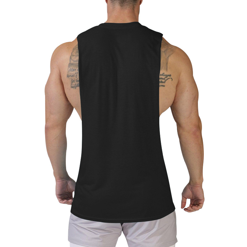 Men's Clothing New Men's Vest Muscular Men's Sports And Leisure Solid Color Men's Sleeveless Vest T Shirt_voghion.com