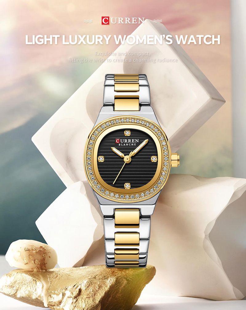 Women's Square Dial Quartz Watch With Mineral Glass, Alloy Strap, 30M Water Resistant, Casual Wristwatch Casual Ladies Watch Female Watch_voghion.com