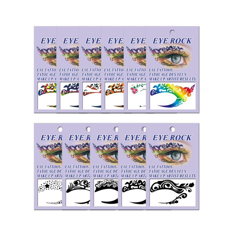Smoky Eye Lidschatten Eyeliner Make-up-Aufkleber Geeignet für den täglichen Gebrauch und Partys Temporäre Tattoos Kann 3-5 Tage lang verwendet werden_voghion.com