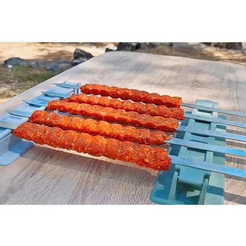Skewers Kebab Maker Grill Outdoor BBQ Skewer Meat Tool_voghion.com
