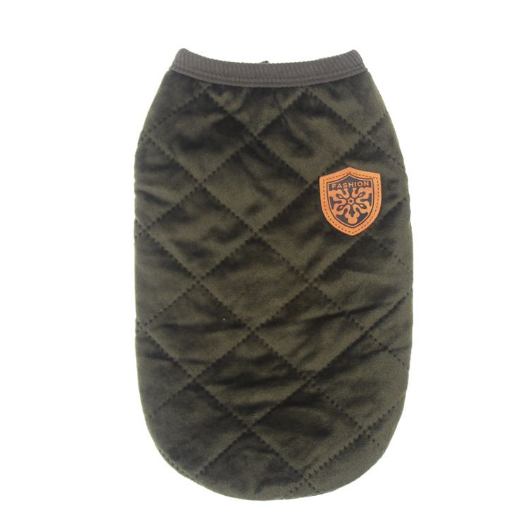 Autumn Winter Thickened Vest Poodle Golden Retriever Medium And Large Dog Puppy Cotton Clothes_voghion.com