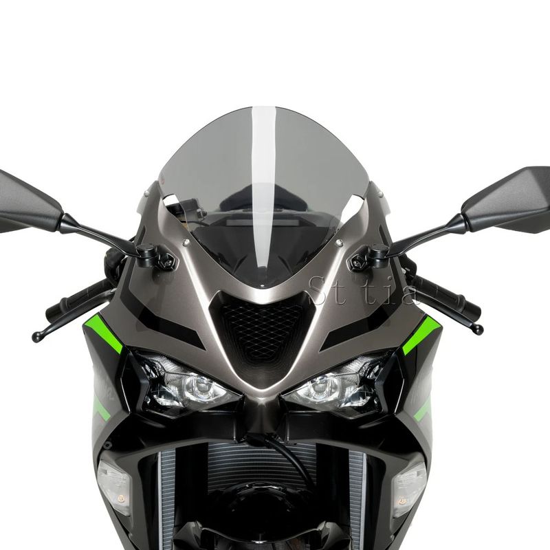 Para-brisa para motocicleta Kawasaki NINJA ZX6R ZX-6R ZX 6R Ninja 2024 2025 Defletor de vento com bolha dupla_voghion.com