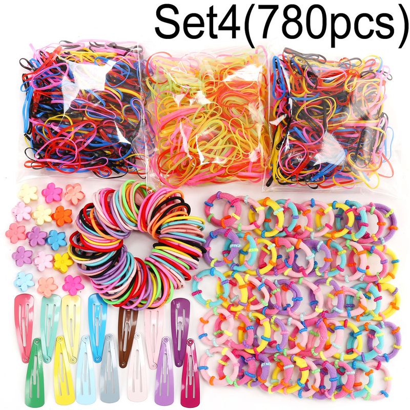 Set di combinazione di fermagli per capelli e elastici unisex, set di copricapi minimalisti creativi da 780 pezzi_voghion.com