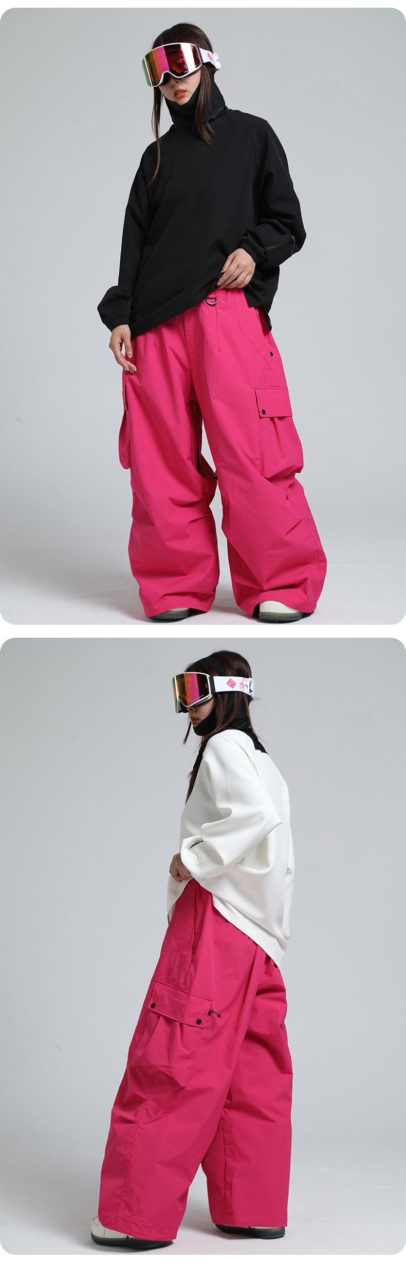 Pantaloni de schi pentru femei, impermeabili, caldi, americani, profesioniști, de iarnă, în aer liber, cu protecție la talie, noi_voghion.com