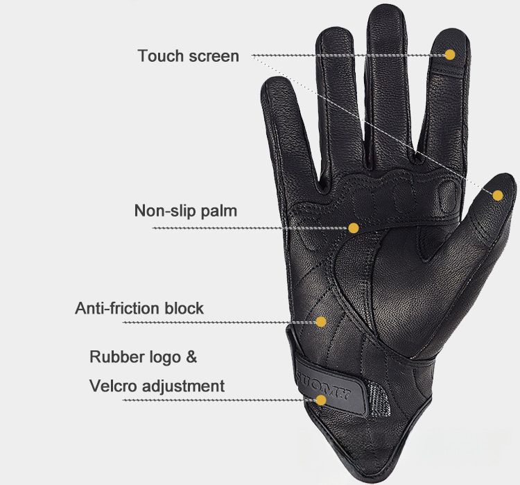 Cross-border wholesale SUOMY retro leather motorcycle gloves anti-fall touch screen motorcycle riding gloves men's and women's equipment_voghion.com
