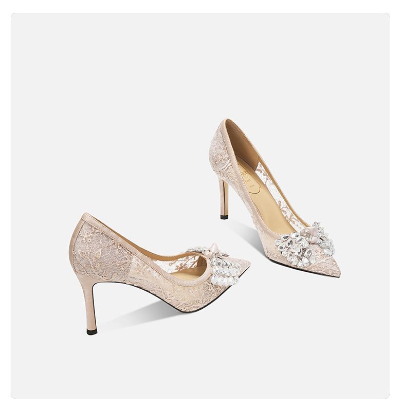 Nouvelles chaussures à talons hauts à bout pointu et à lacets, élégantes et à la mode, style décontracté et décontracté_voghion.com