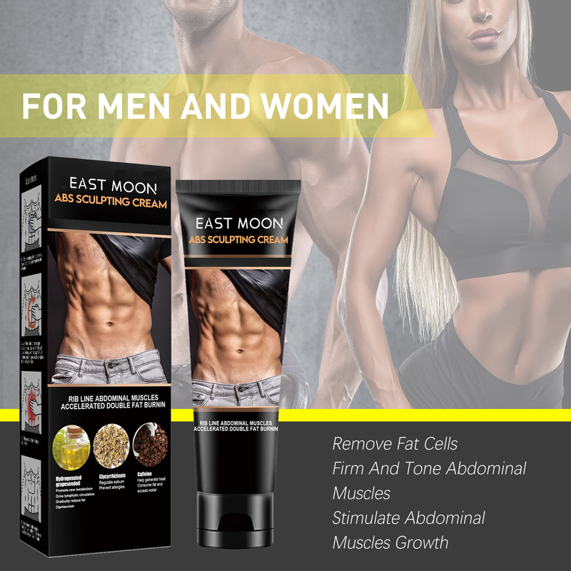 Exercício East Moon melhora a linha do colete, creme de massagem para firmar e modelar os músculos abdominais_voghion.com