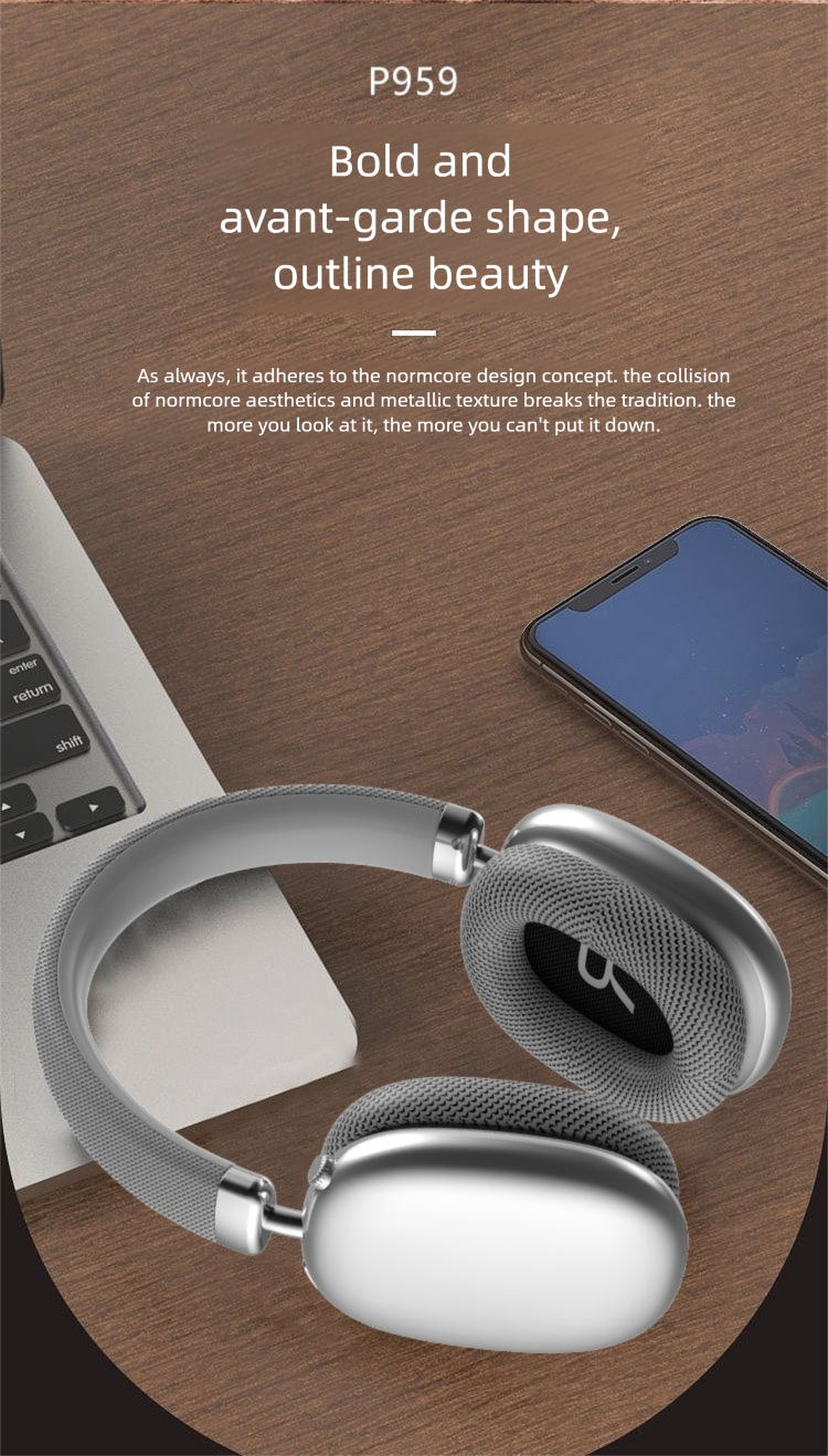 【Suono della natura】Cuffie da gioco wireless Bluetooth over-ear con cancellazione del rumore, batteria a lunga durata e bassi profondi_voghion.com