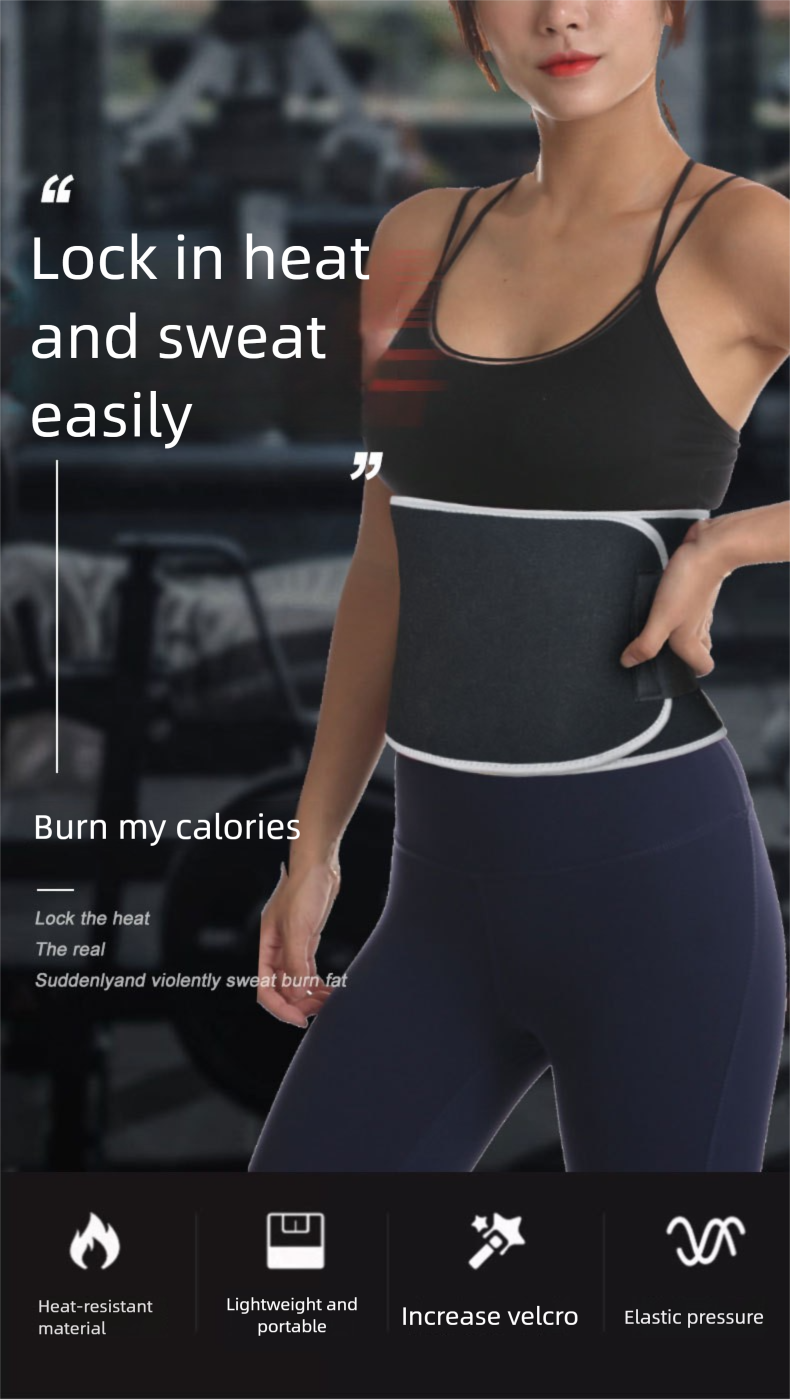 Schweiß Unterstützung Sport Fitness Running Training Yoga Bauch Atmungsaktiv Taille Gürtel Stretching_voghion.com