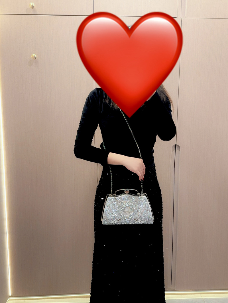 Sac à bandoulière asymétrique épaule dénudée pour femmes, ensemble de célébrités de fête avec diamants, sac de Banquet de mariage, nouvelle collection_voghion.com