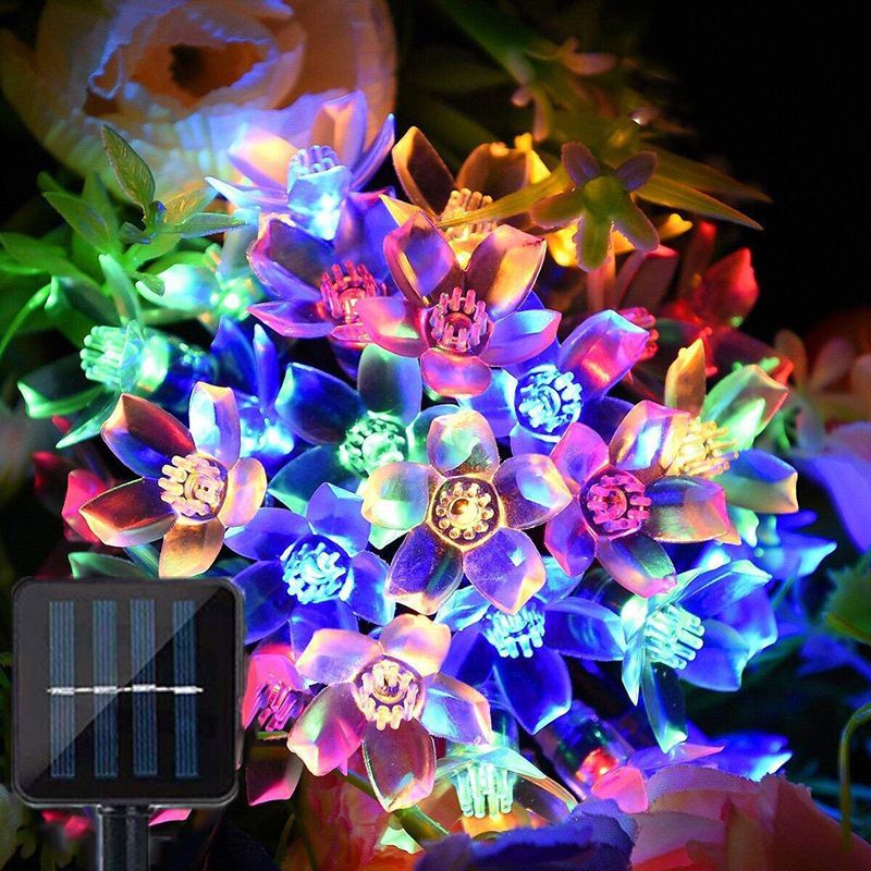 Decorazione natalizia per esterni con luci a LED impermeabili a forma di fiore di pesco, per matrimoni solari transfrontalieri in ciliegio_voghion.com