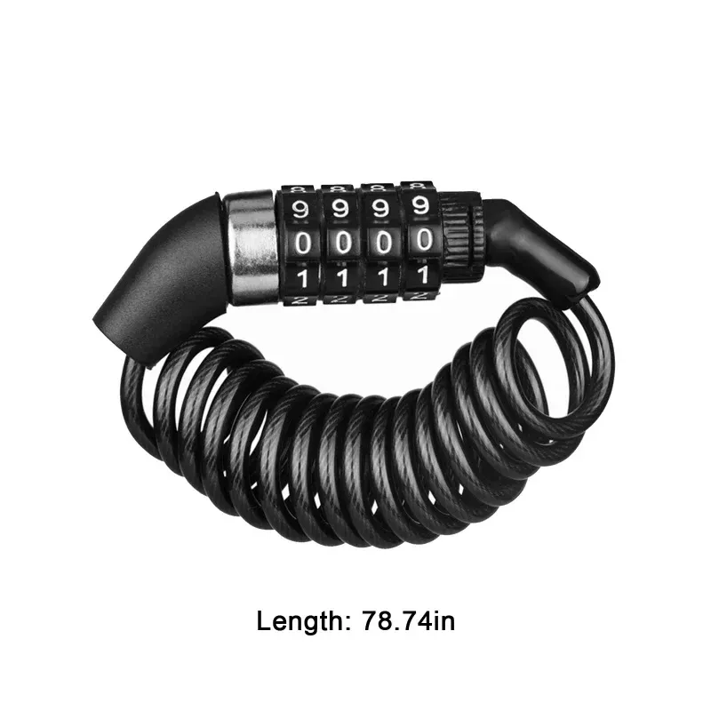 Bicycle Lock Bike Mini 4 Digit Password Lock Wire Mountain Bike Frame Durable Steel Wire Cable Helmet Locks Bicycle Acce_voghion.com