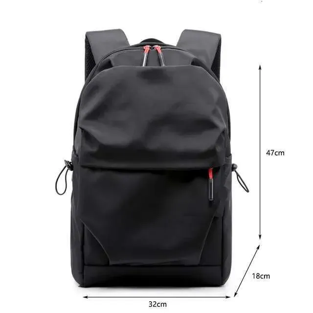 Zaino da uomo di design 2025 per laptop da 15,0 pollici, zaino da studente di grande capacità, stile casual plissettato, stile acqua_voghion.com
