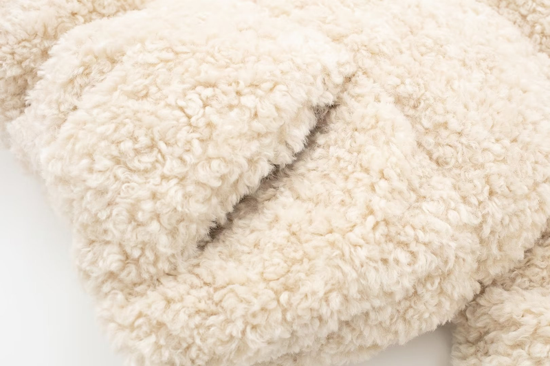 Women's fleece short slim-fit padded jacket jacket_voghion.com